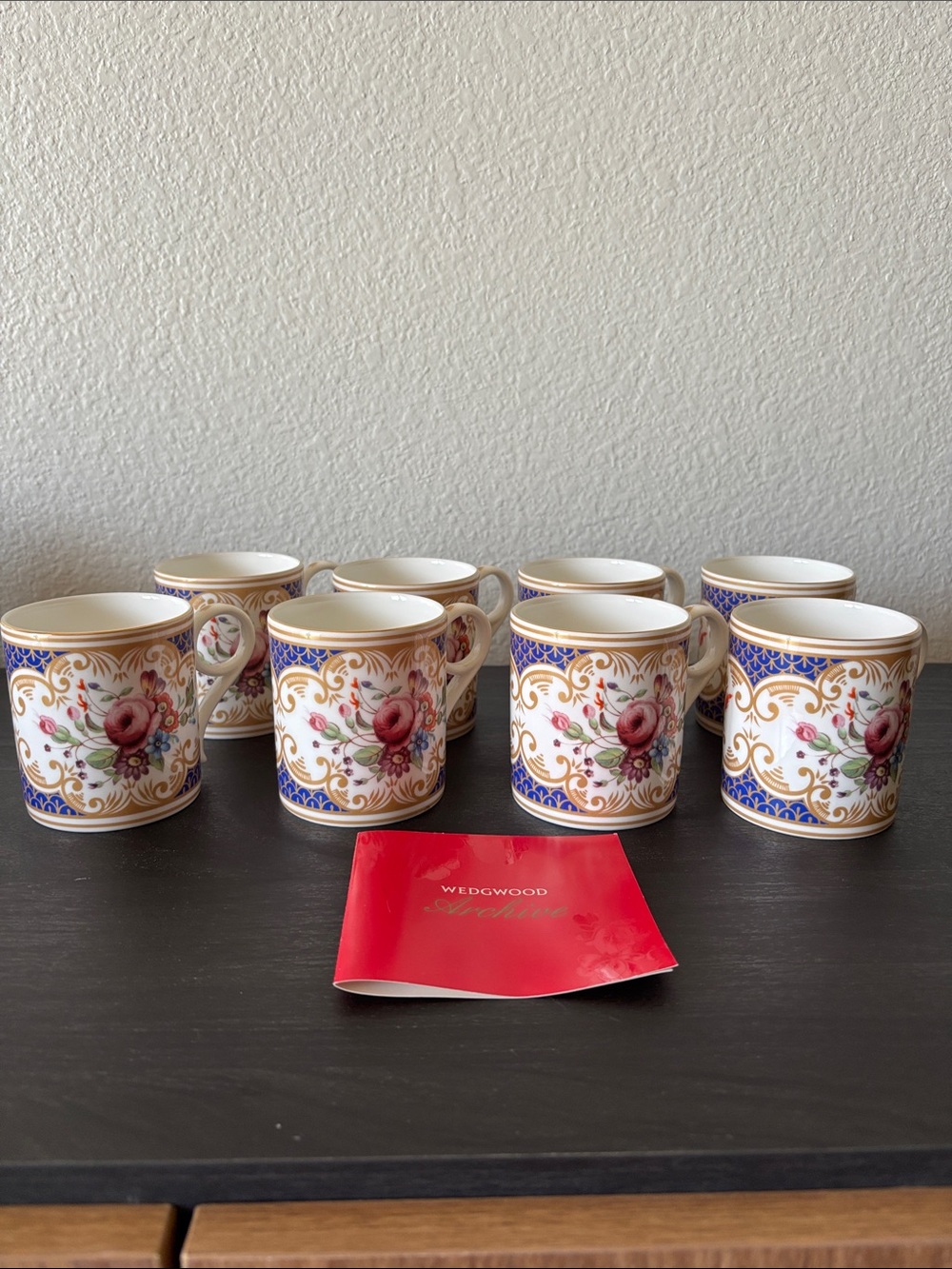 Wedgwood Butterfly & Posy Bone China Mugs from the Archive Collection - Set of 8